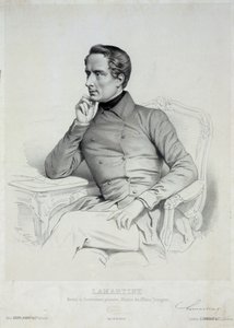 Portrét Alphonse de Lamartine 1790-1869. od Marie Alexandre Menut Alophe