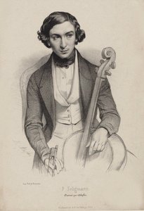 Portrét violoncellisty a skladatele Hippolyta Prospera Seligmanna 1817-1882, 1840.