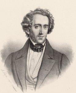 Portrét pianisty a skladatele Felixe Mendelssohna Bartholdyho 1809-1847.