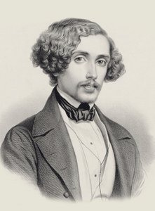 Portrét pianisty a skladatele Julia Schulhoffa 1825-1898, 1850.