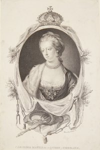 Portrét Caroline Mathilde od Marie Anne Bourlier