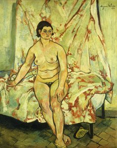 Nude seděl na okraji postele; Akt sedící na okraji postele, 1929