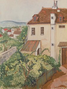 Pohled na zahradu (wc a tužka na papíře) od Marie Clementine (Suzanne) Valadon