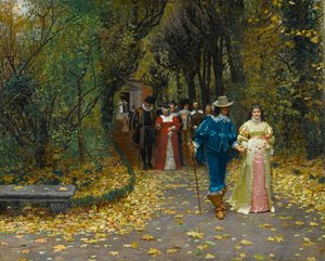 Francouzština:  Les fiancés Snoubenci od Marie Francois Firmin Girard