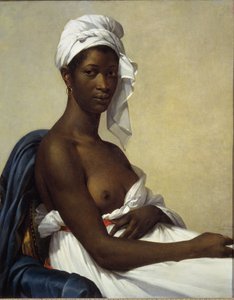 Portrét negress - olej na plátně