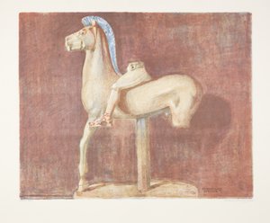 Archaická řecká jezdecká socha (Athény)