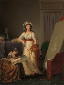 Interiér ateliéru malířky, 1789.