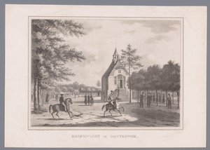 Pohled na hlavní stráž v Oosterwijku Hoofdwacht in Oisterwijk (titul na objektu) od Marinus Adrianus van Straten