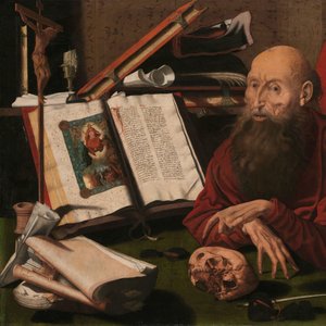 Svatý Jeroným ve své pracovně od Marinus van Reymerswale (attributed to)