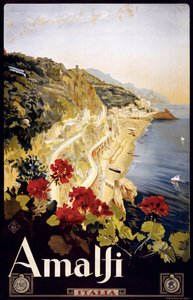 Cestovní plakát k pobřeží Amalfi, cca 1910 (litografie)
