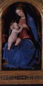 Triptych, centrální panel: Enthroned Maria lactans, 1500