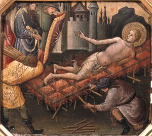 Umučení svatého Vavřince (tempera na panelu)