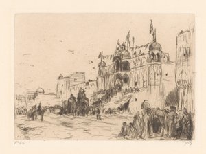 Ulice v Jeypore od Marius Bauer (signed by artist)