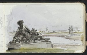 Socha vodní nymfy v zahradě Versailles od Marius Bauer