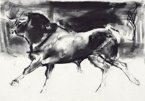 Black Bull (uhlí na papíře) od Mark Adlington