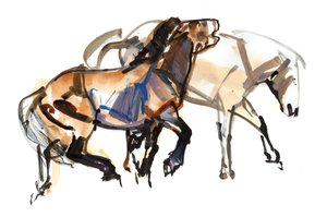 Doba ledová (Przewalski), 2012, (kombinovaná technika na papíře)