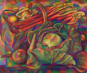 Kapusta a rebarbora Savoy Green, 1929 1930 od Mark Gertler
