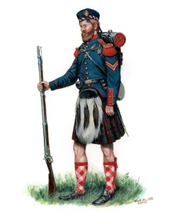 79th New York State Militia Soldier 1860, 2024 (akvarel a kvaš na bristolu)
