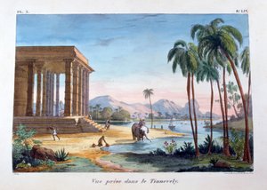 Pohled na Tinnevelly, Indie, 1828