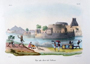 „Pevnost Vellore Vellore“, Indie, 1828