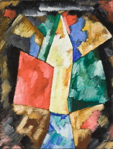 Abstrakce; Modrá, žlutá a zelená, kolem roku 1913