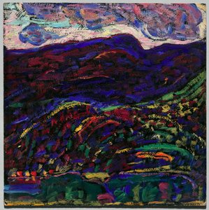 Kezar Lake, Podzimní večer, kolem roku 1910 (olej na kartonu) od Marsden Hartley