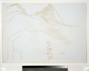 Horská krajina s borovicemi od Marsden Hartley