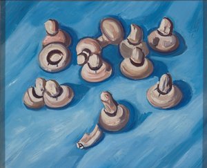 Houby na modrém pozadí od Marsden Hartley