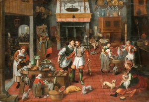 Interiér kuchyně, c. 1565. od Marten van Cleve the Elder