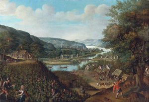 Podzimní par Valckenborch, Marten van (1535-1612). Olej na plátně, rozměr : 88,3x129,5, , Soukromá sbírka od Marten van Valckenborch