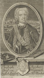 Portrét hraběte Burkharda Christopha von Munnich 1683-1767, cca 1730.