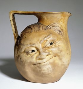 Groteskní džbán bratří Martinů s humornou tváří, 1898 od Martin Brothers