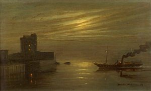 Broughty Castle - Scéna měsíčního svitu
