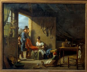 Podomní obchodník. Obraz Martina Drollinga (1752-1817)