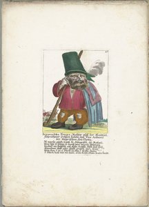 De dwerg Iupanschku Ferenz, asi 1710 Iupanschku Ferenz, soudce z Raubau, hlavní vůl Jubilir a viceadmirál maďarské Heü Flotta (titul na předmětu) Il Callotto resurcitato aneb nově zařízený malý kabinet (název série) od Martin Engelbrecht (attributed to)