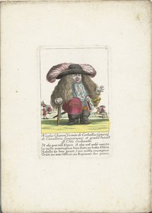 Trpaslík Nicolas Charon jako generál kavalérie, ca. 1710 Nicolas Charon, Viconte de Corbeillac, generál kavalérie, guvernér a Grand Intendt. de l
