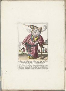 De dwerg Piperouk jako ředitel trafikantské společnosti, kolem roku 1710 Monsieur Piperouk, ředitel velké společnosti Tabak Negotianten ve Virginii a Brazílii (název na předmět) Il Callotto resurcitato aneb Nově zařízený malý kabinet (série titl od Martin Engelbrecht (attributed to)