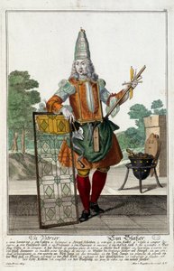Sklenář. Rytina Martin Engelbrecht od Martin Engelbrecht