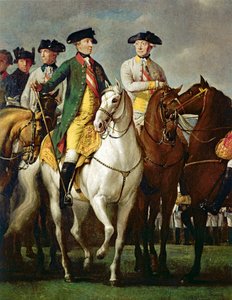 Císař Josef II. a jeho generálové ve vojenském táboře ...