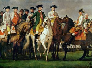 Císař Josef II. a jeho generálové ve vojenském táboře ...