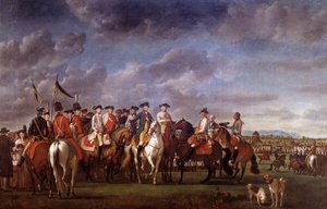 Rakouský císař Josef II. (1741-1790) v táboře Minkendorf u Badenu v roce 1788 Obraz Martina Quadala (1736-1808) 1788 Vídeň. Kunsthistorische Museum