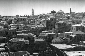 Jeruzalém a dóm kostela Božího hrobu, 1937 od Martin Hurlimann