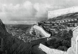 Židovská pohřebiště poblíž Jeruzalémské zdi, 1937 od Martin Hurlimann