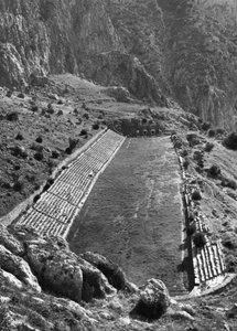 Stadion, Delphi, Řecko, 1937.