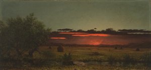 Louky v New Jersey při západu slunce od Martin Johnson Heade