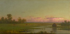 Salt Marsh v Southportu, Connecticut, kolem 1862-1863 od Martin Johnson Heade