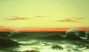 Přímořská krajina: Západ slunce, 1861 od Martin Johnson Heade