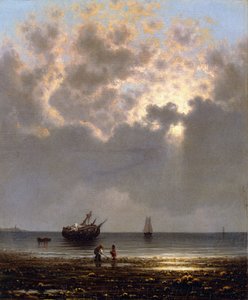 Slunce prorážející mraky od Martin Johnson Heade