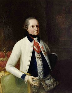 Nikolaus I., kníže Esterházy 1714-1790 v uniformě svého uherského pěšího pluku č. 33