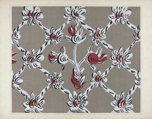 Ručně malovaný detail stěny, c. 1938.